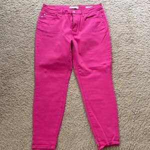 Judy Blue Vibrant Pink Skinny Jeans